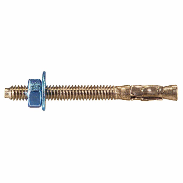 Torquemaster Torquemaster Wedge Anchor, 1/4" Dia., 2-3/4" L, Stainless Steel Blue Ruspert, 50 PK 55217 - main